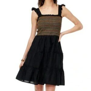J. Crew Smocked Tiered Mini Dress